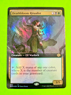 MTG The Brothers' War ( Deathbloom Ritualist ) FOIL Extended Art 368 - Image 1