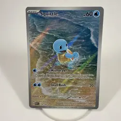 Squirtle - 170/165 - Illustration Rare English Pokemon Scarlet & Violet 151 -LP - Image 1