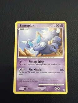 Pokemon TCG Skorupi 99/130 Advent Calendar Snowflake Stamped Diamond & Pearl MP - Image 1