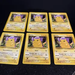 Pikachu Lot (6) Base Set unlimited 1999 Vintage Pokemon - Image 1