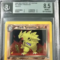 Dark Tyranitar 11/105 1st Edition Neo Destiny Holo Rare Beckett WOTC Pokemon - Image 2