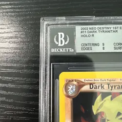 Dark Tyranitar 11/105 1st Edition Neo Destiny Holo Rare Beckett WOTC Pokemon - Image 4