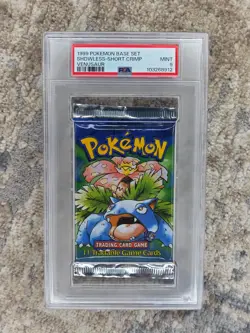 Pokemon Base Set SHADOWLESS Booster Pack Venusaur PSA 9 - Image 1
