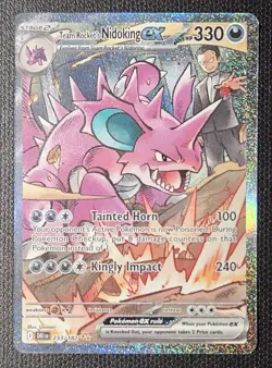 Pokemon Team Rocket's Nidoking EX 233/182 Destined Rivals Holo Special Rare - Image 1