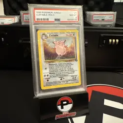 Pokemon Card Clefable Holo 1/64 PSA 8 Jungle Graded WOTC 1999 - Image 1