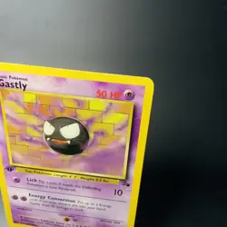 Gastly 33/62 - Fossil Set 1st Edition Vintage Pokemon Card LP WOTC 1999 - Image 2