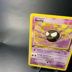 Gastly 33/62 - Fossil Set 1st Edition Vintage Pokemon Card LP WOTC 1999 - Image 5
