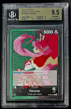BGS 9.5 One Piece OP06-021 L Perona - English - Wings of the Captain - Graded - Image 1