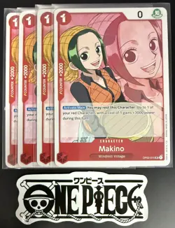 4x One Piece OP02-015 UC Makino - English - Playset - Regular - TCG - NM/M - Image 1