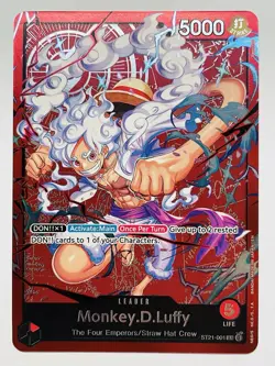 CARD ONE PIECE TCG - Monkey D Luffy ST21 Leader Alt art MINT English - Image 1