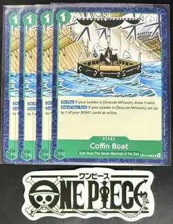 4x One Piece OP14-039 UC Coffin Boat - ENG - Regular - Playset - NM/M - Image 1