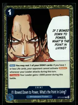 If I Bowed Down to Power OP13-057 Carrying On His Will One Piece - Image 1