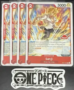 4x One Piece ST21-003 C Sanji - English - Regular - Play Set - LD01 - NM/M - Image 1