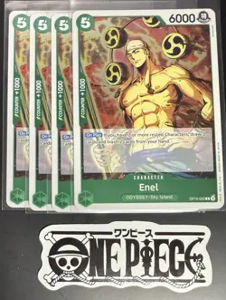 4x One Piece OP10-025 R Enel - English - Foil - Playset - TCG - NM/M - Image 1