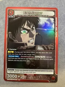 Union Arena - Eren Jaeger R Red FOIL - Attack on Titan - UE10BT - Image 1