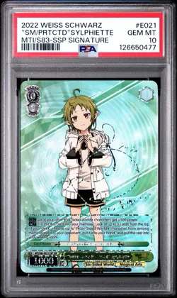 2022 Weiss Schwarz Mushoku Tensei Smile to Be Protected Sylphiette SSP PSA 10 - Image 1