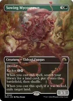 MTG Sowing Mycospawn (Borderless) [Modern Horizons 3] Near Mint Magic - Image 1