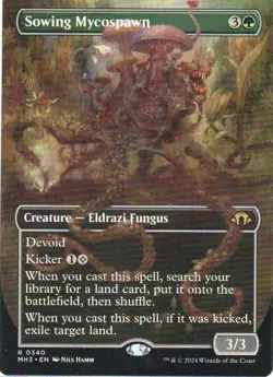 MTG: Modern Horizons 3: Borderless Sowing Mycospawn: Lightly Played Condition - Image 1