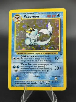 Vaporeon - 12/64 - Jungle Unlimited 1999 - WOTC - Holo Rare - MP/HP- Pokemon TCG - Image 1