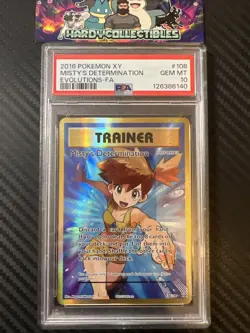PSA 10 Misty's Determination 108/108 Pokemon Evolutions Holo Graded Card - Image 1