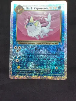 Pokemon Cards: Legendary Collection Reverse Holo: Dark Vaporeon 9/110 - Image 2