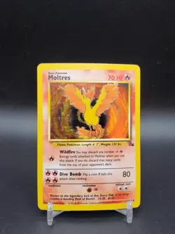 Moltres 12/62 Fossil Holo HP/MP Pokemon Card - Image 1
