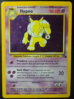 Pokemon - Hypno (8/62) - Pokemon Fossil Unlimited Holo Rare Card WOTC MP - Image 1
