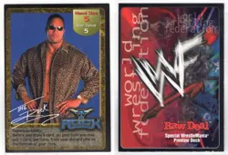 Promo CCG- WWE Raw Deal Preview (1999 Comic Images) The Rock Face Card - Image 1