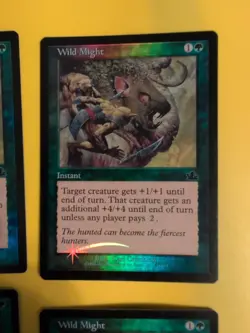 Wild Might Playset Instant MTG 4 CARD OLD BORDER FOIL CARD. PROPHECY JUNE 2000. - Image 3