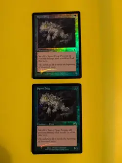 Spore Frog x2 FROG MTG CARD OLD BORDER FOIL 2 CARD. PROPHECY JUNE 2000. - Image 1