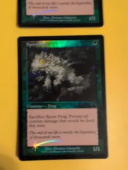 Spore Frog x2 FROG MTG CARD OLD BORDER FOIL 2 CARD. PROPHECY JUNE 2000. - Image 2