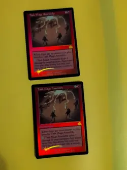 Task Mage Assembly x2 Enchantment MTG OLD BORDER FOIL CARD. PROPHECY JUNE 2000. - Image 1