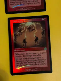 Task Mage Assembly x2 Enchantment MTG OLD BORDER FOIL CARD. PROPHECY JUNE 2000. - Image 2