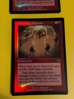 Task Mage Assembly x2 Enchantment MTG OLD BORDER FOIL CARD. PROPHECY JUNE 2000. - Image 3