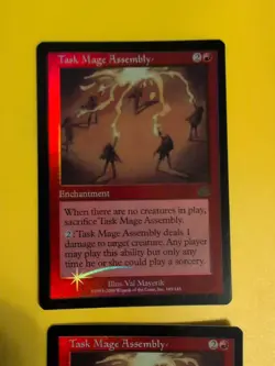 Task Mage Assembly x2 Enchantment MTG OLD BORDER FOIL CARD. PROPHECY JUNE 2000. - Image 5