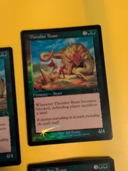 Thresher Beast x4 playset MTG 4 CARD OLD BORDER FOIL CARD. PROPHECY JUNE 2000. - Image 5