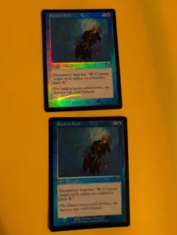 Sunken Field x2 Enchant Land MTG CARD OLD BORDER FOIL 2CARD. PROPHECY JUNE 2000. - Image 1