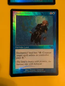 Sunken Field x2 Enchant Land MTG CARD OLD BORDER FOIL 2CARD. PROPHECY JUNE 2000. - Image 2