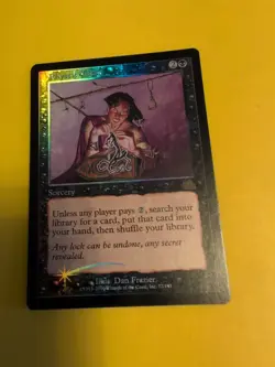 Rhystic Tutor. Sorcery MTG CARD OLD BORDER FOIL CARD. PROPHECY JUNE 2000. - Image 2