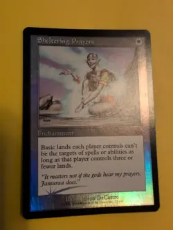 Sheltering Prayers. enchantment MTG OLD BORDER FOIL CARD. PROPHECY JUNE 2000. - Image 2