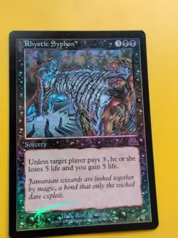 Rhystic Syphon, Sorcery MTG CARD OLD BORDER FOIL CARD. PROPHECY JUNE 2000. - Image 2