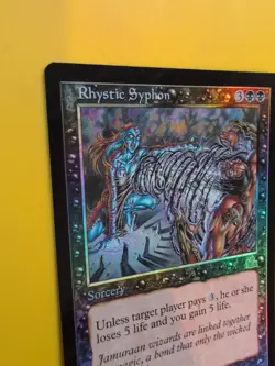 Rhystic Syphon, Sorcery MTG CARD OLD BORDER FOIL CARD. PROPHECY JUNE 2000. - Image 4