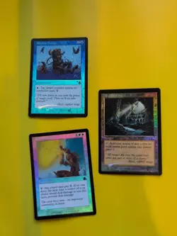 Rhystic Cave, Circle & Rhystic Deluge MTG OLD BORDER FOIL 3 CARD. PROPHECY - Image 1
