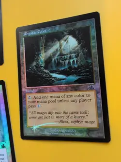 Rhystic Cave, Circle & Rhystic Deluge MTG OLD BORDER FOIL 3 CARD. PROPHECY - Image 4
