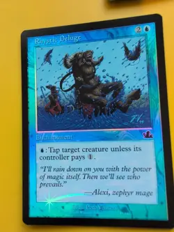 Rhystic Scrying,Lightning,Rhystic Deluge MTG OLD BORDER FOIL 3 CARD. PROPHECY - Image 3