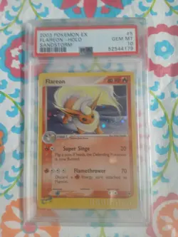 Pokemon Card Ex Sandstorm #5 Flareon Holo PSA 10 GEM MINT 2003 Vintage - Image 1