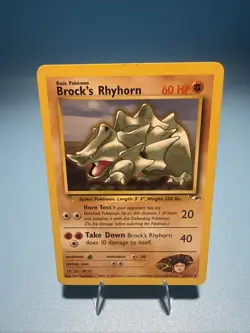Brock's Rhyhorn Gym Heroes 22/132 Rare non-holo LP - ungraded Pokemon Card - Image 1