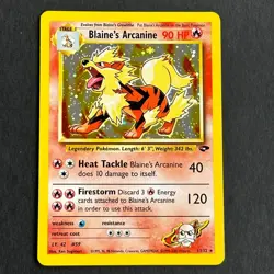 Blaine's Arcanine 1/132 Gym Challenge Holo Rare Pokemon Card - Image 1