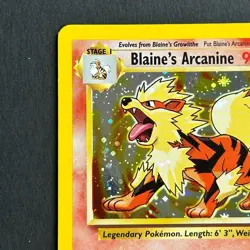 Blaine's Arcanine 1/132 Gym Challenge Holo Rare Pokemon Card - Image 2