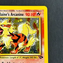 Blaine's Arcanine 1/132 Gym Challenge Holo Rare Pokemon Card - Image 3